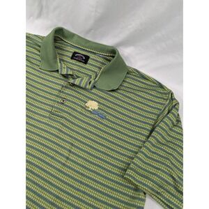 Vtg Earlywine Golf Club Green Patterned‎ Golf Polo Shirt Monterey Club - XL